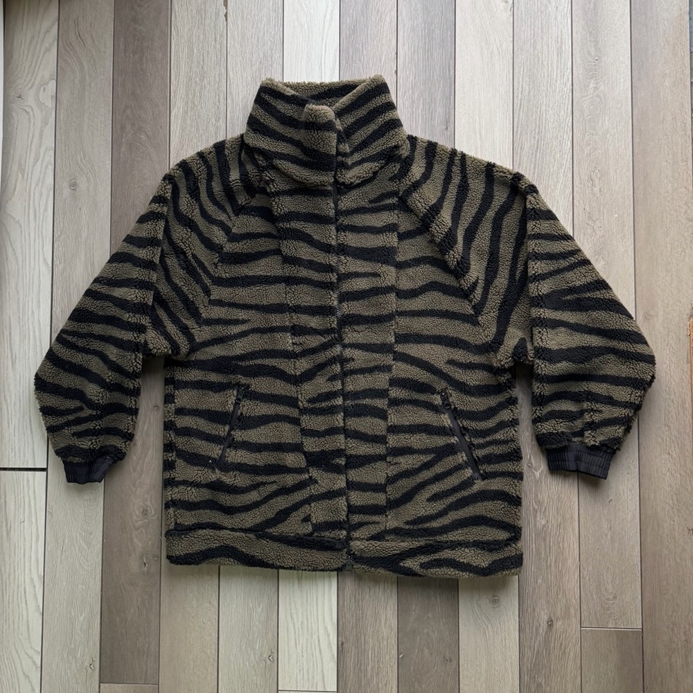 Adidas by Stella McCartney Zebra Print Fleece
Zip Up Jacket
